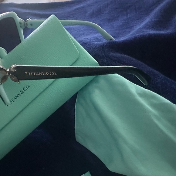 Tiffany & Co. Sunglasses with Black Frame and Teal Accents